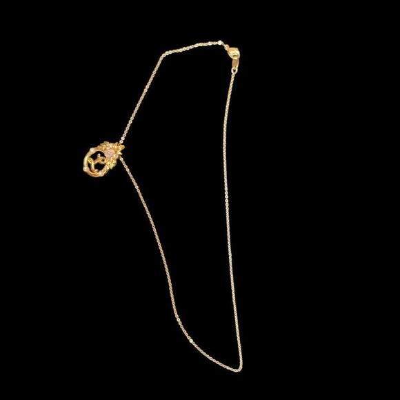 💍Vintage Avon Monogram Initial L Pearl Pink Rose Gold Tone Pendant and Chain - Picture 7 of 7